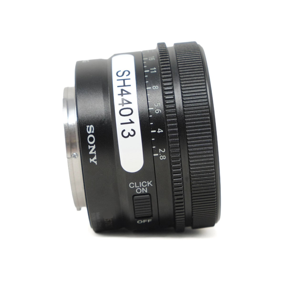 Sony camera lens on a white background