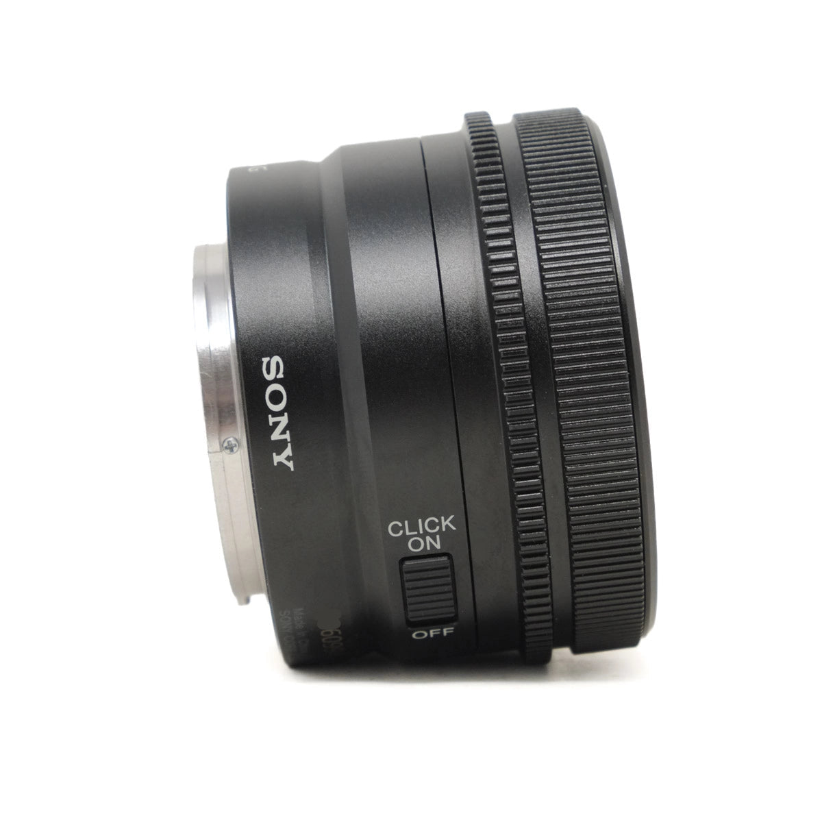 Sony camera lens on a white background
