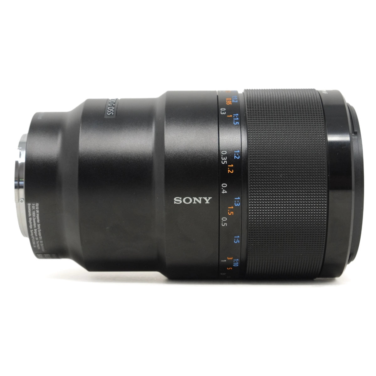 Sony camera lens on a white background