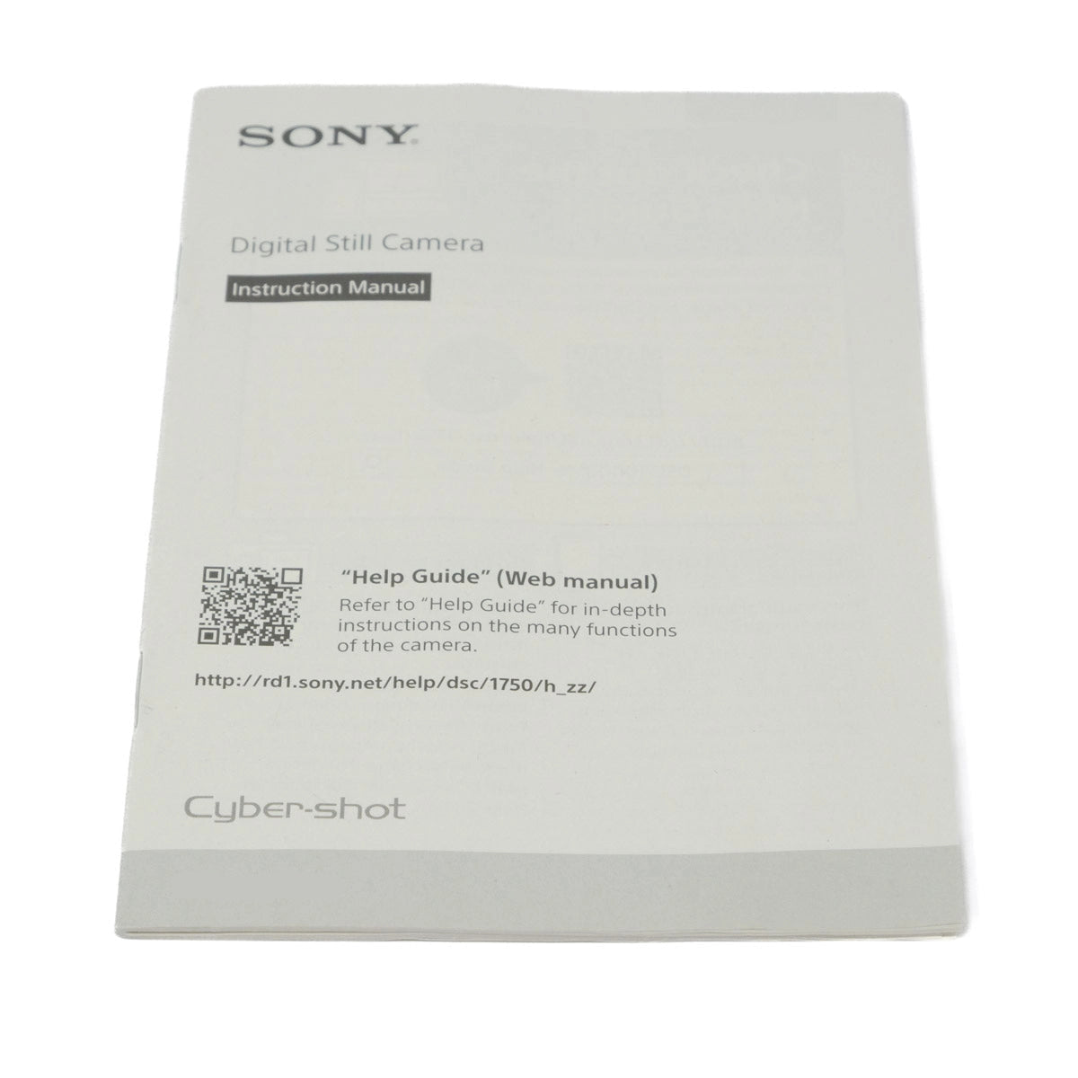 Sony digital still camera instruction manual on a white background