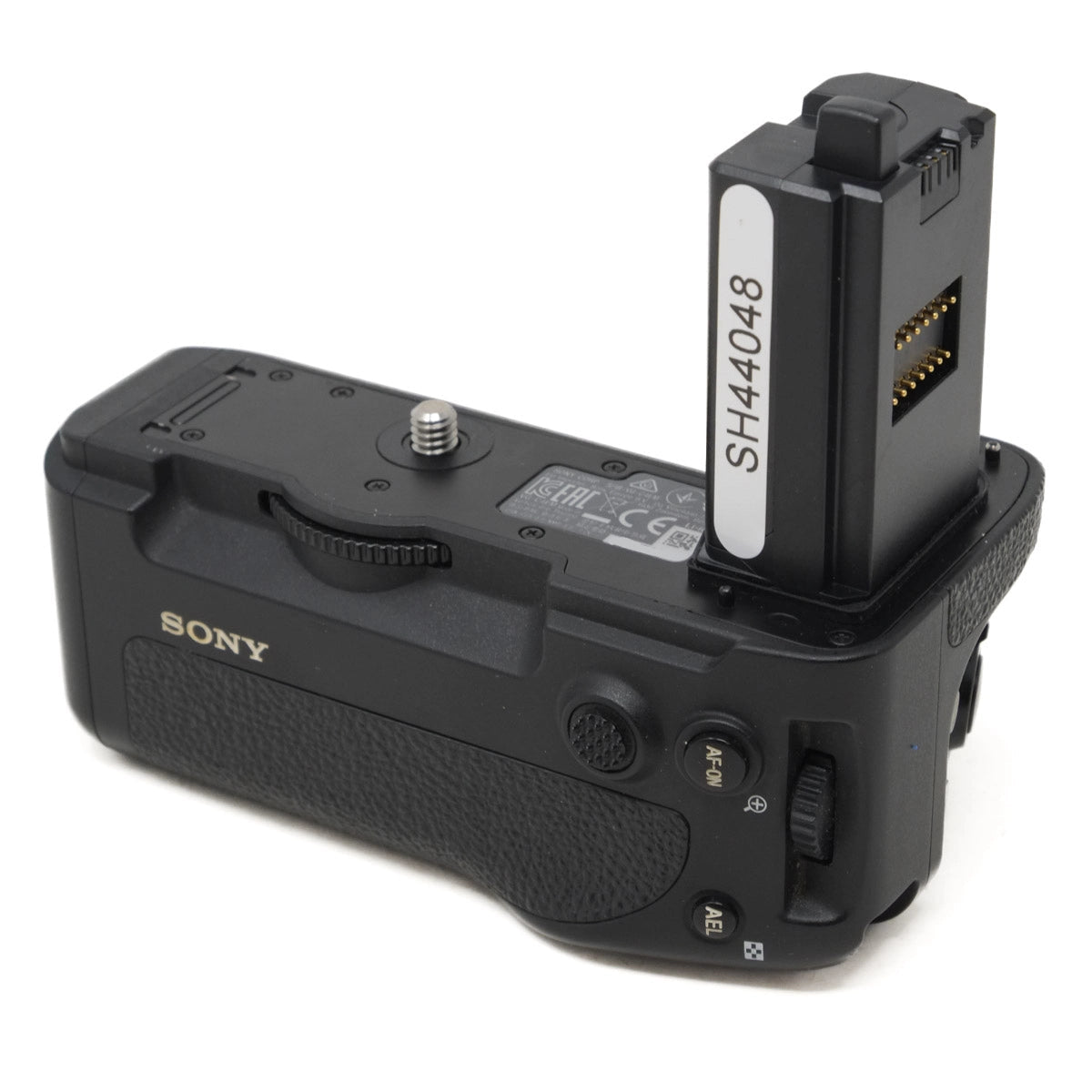 Sony camera battery grip on a white background