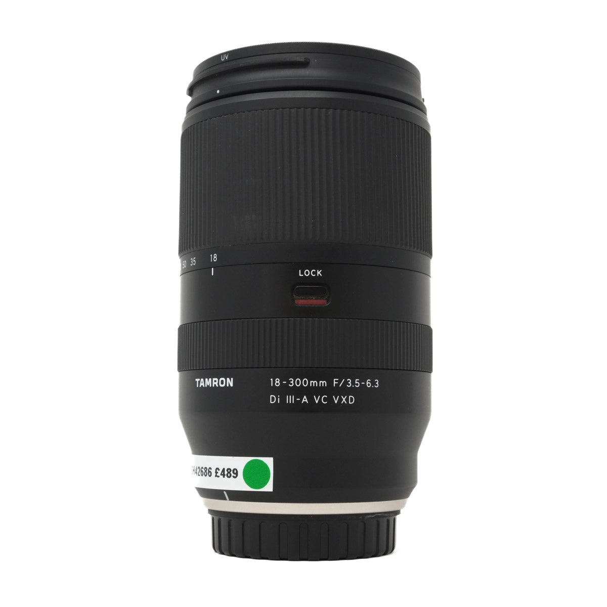 Used Tamron 18-300mm f3.5-6.3 Di III-A VC VXD Lens for Fujifilm X - Front angle