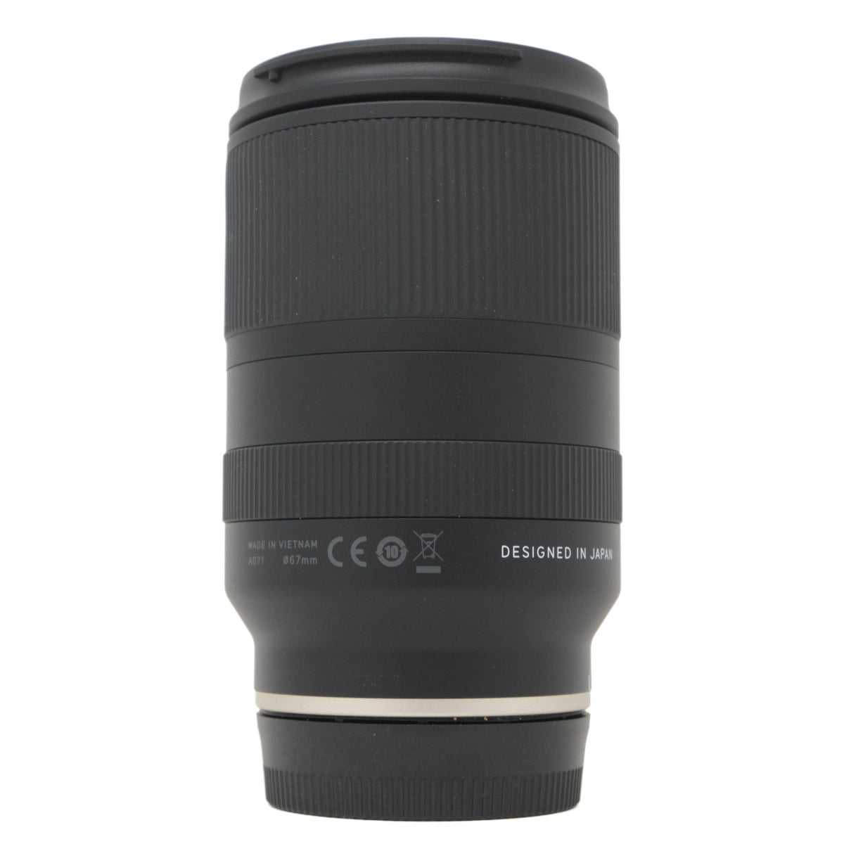 Used Tamron 28-200mm F2.8-5.6 Di III RXD lens in Sony E Mount - side angle