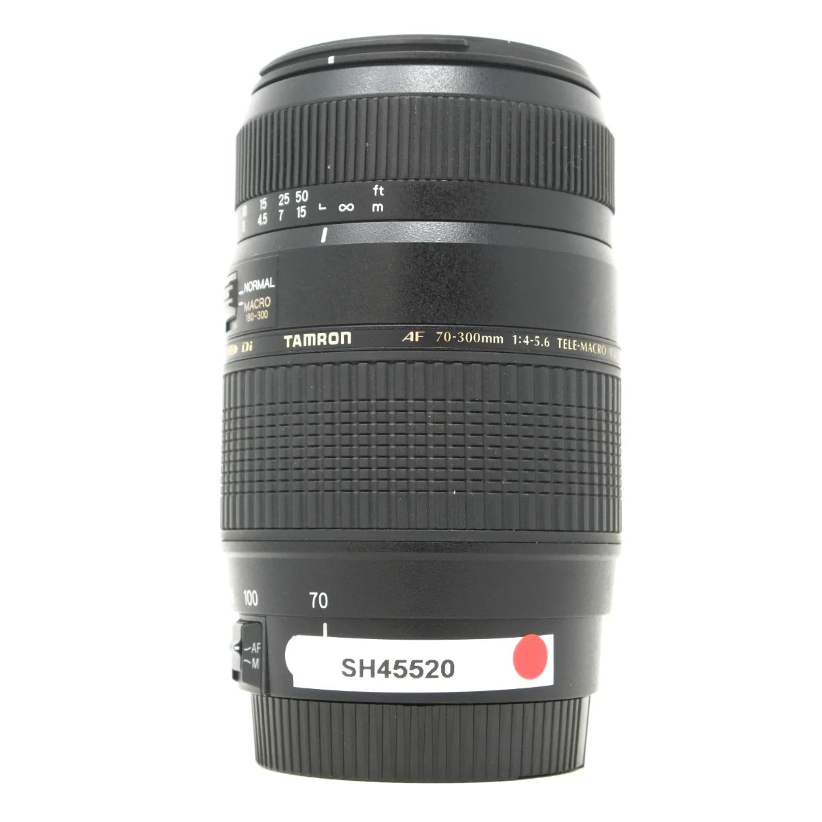 Used Tamron AF 70-300mm F4-5.6 in Canon EF Mount - front angle