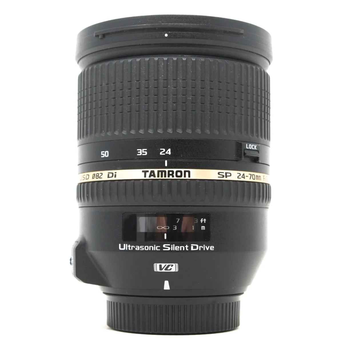 Used Tamron SP 24-70mm F2.8 Di VC Lens in Nikon F Mount - front angle