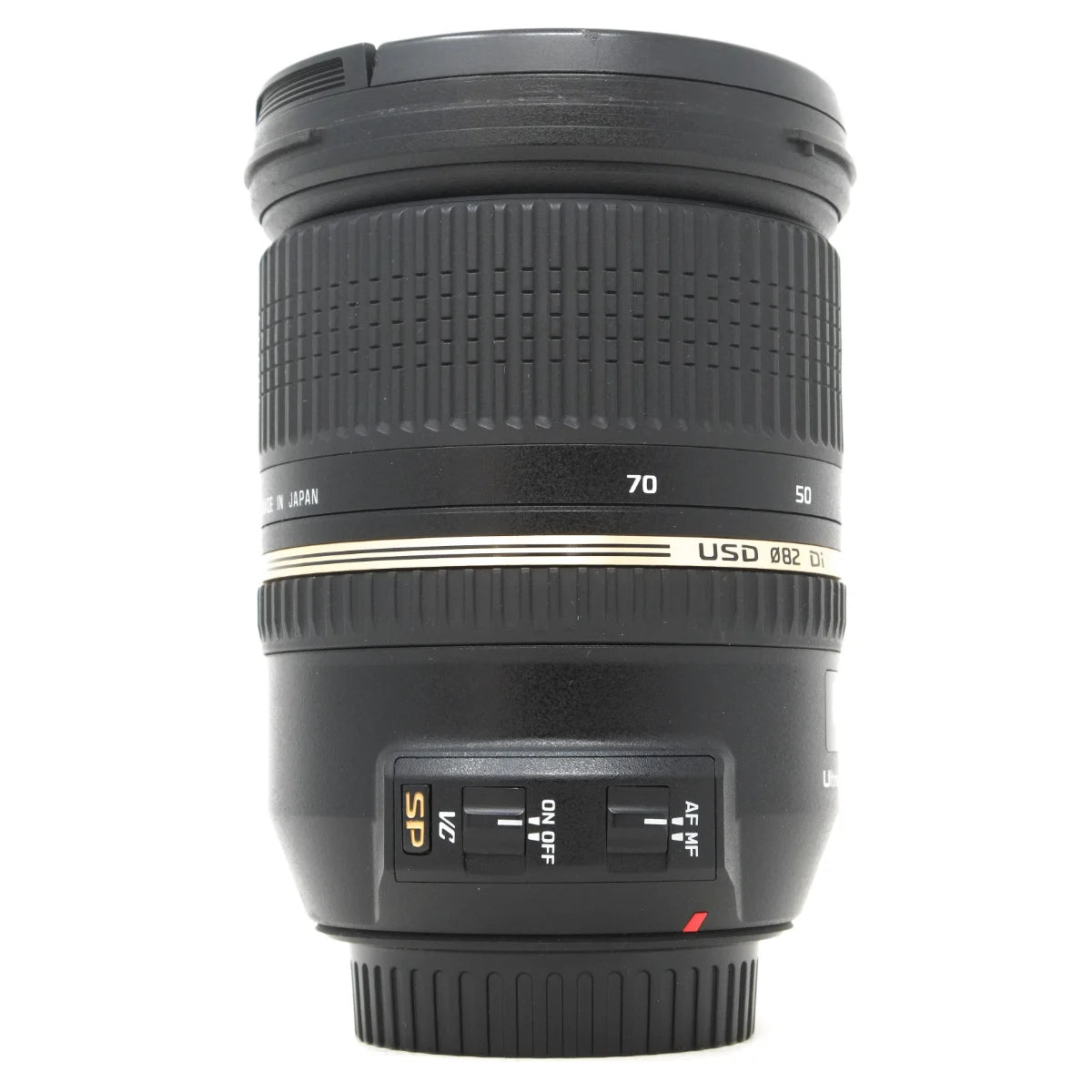 Used Tamron SP 24-70mm f2.8 Di USD VC Lens in Canon EF Mount - side angle