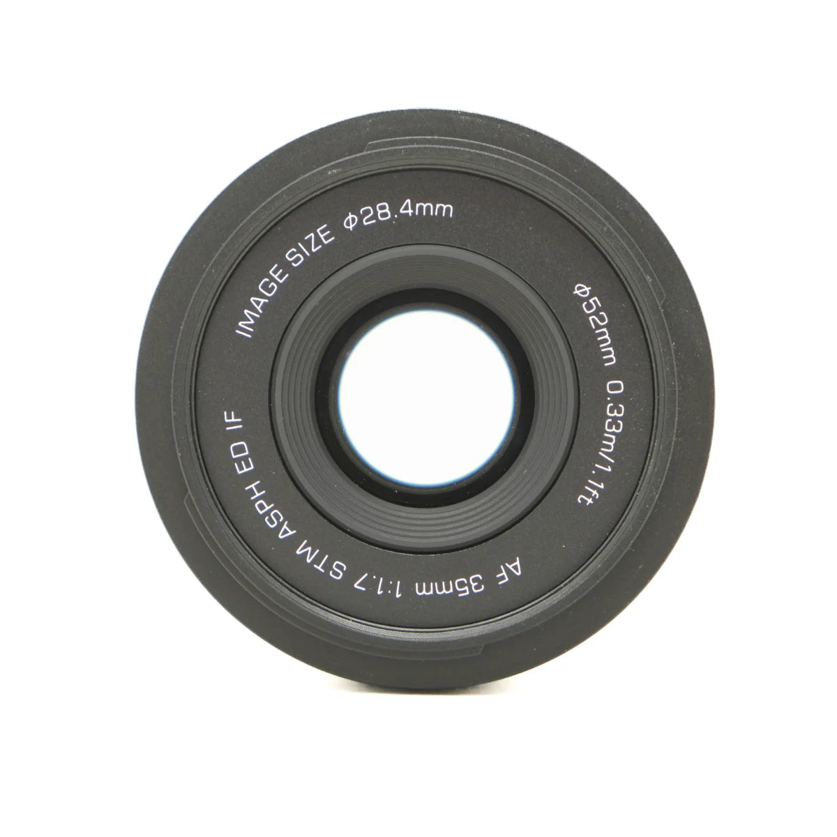 Used Viltrox AF 35mm F1.7 Lens in Fuji X Mount - top angle
