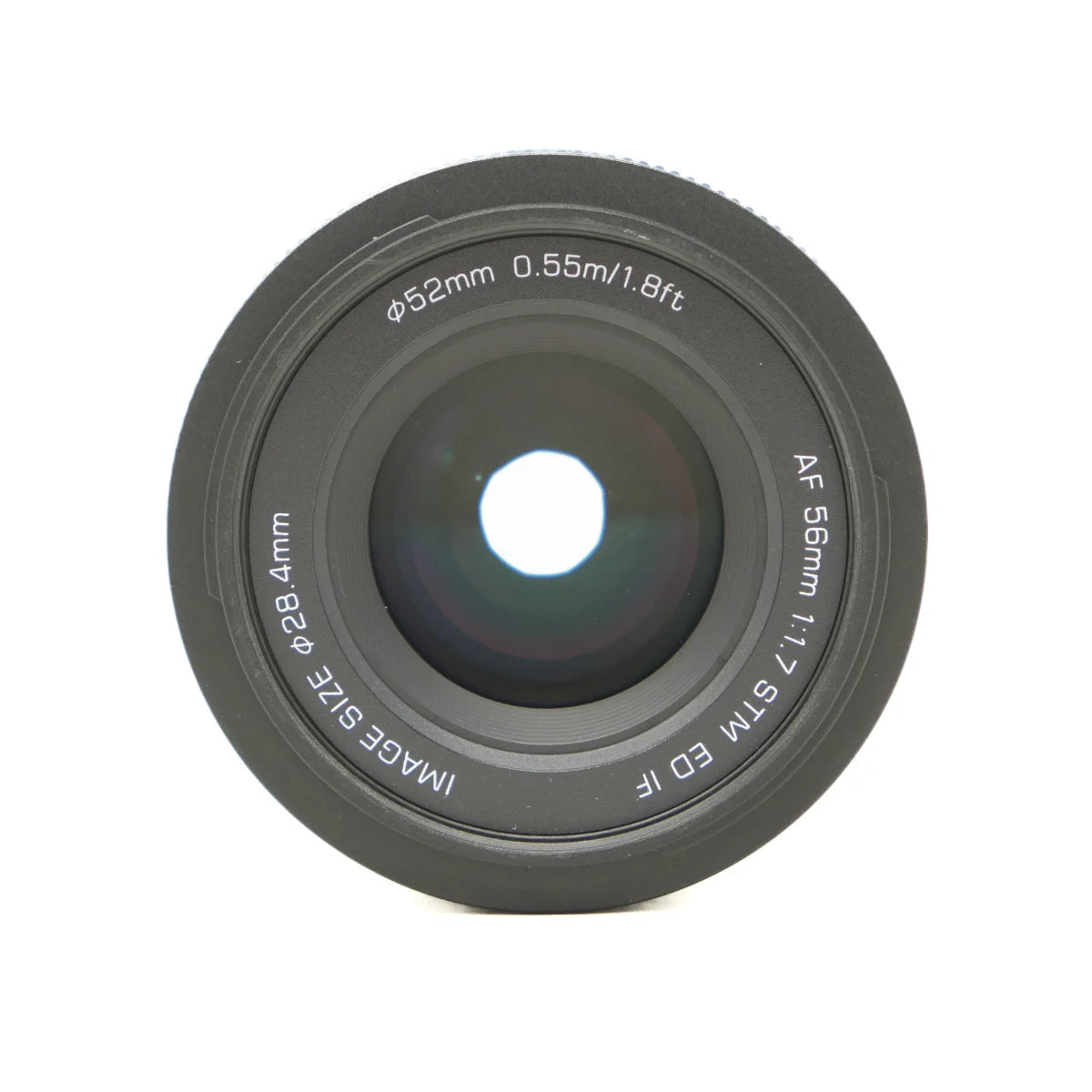 Used Viltrox AF 56mm f1.7 DX Lens for Nikon Z - top angle