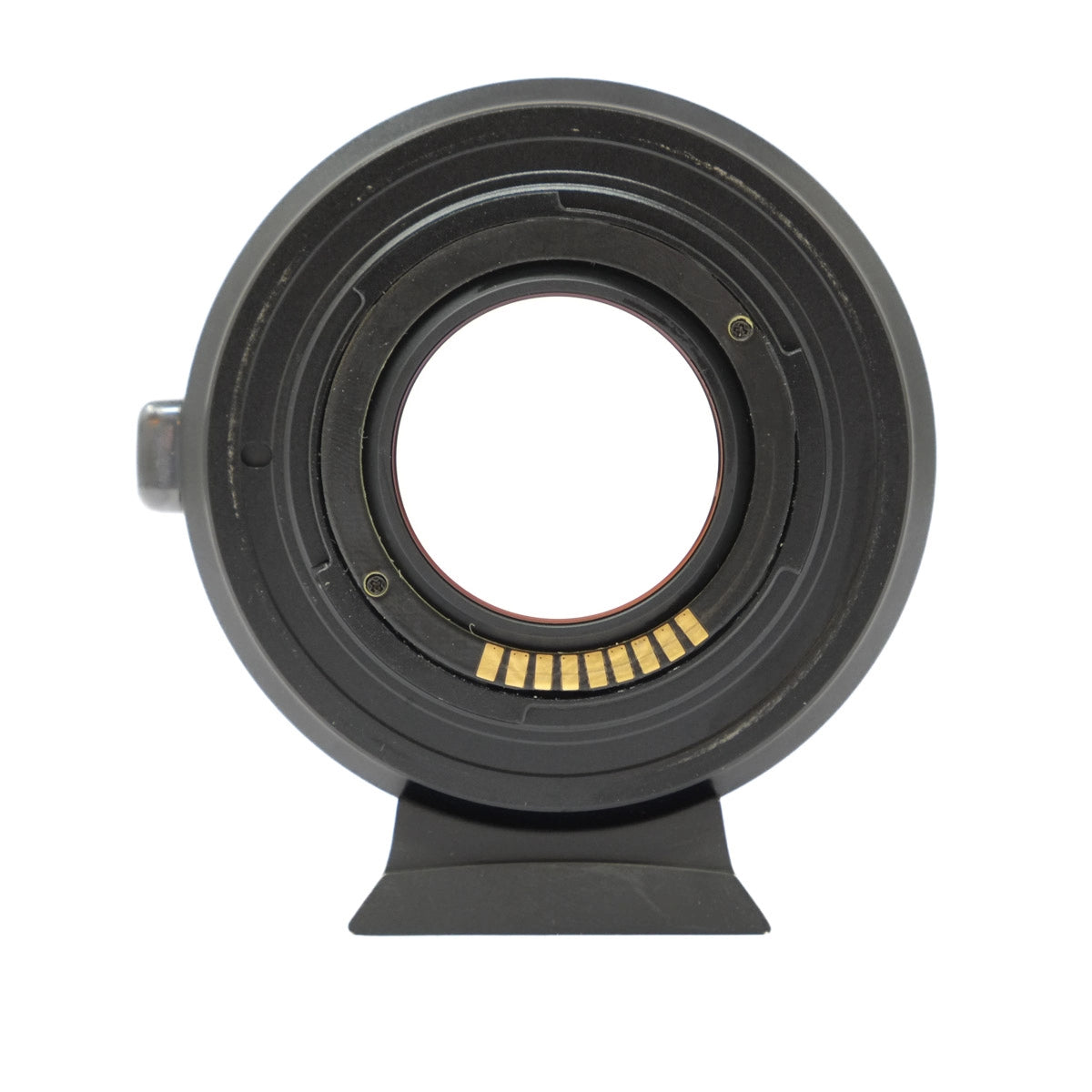 Camera lens adapter on a white background