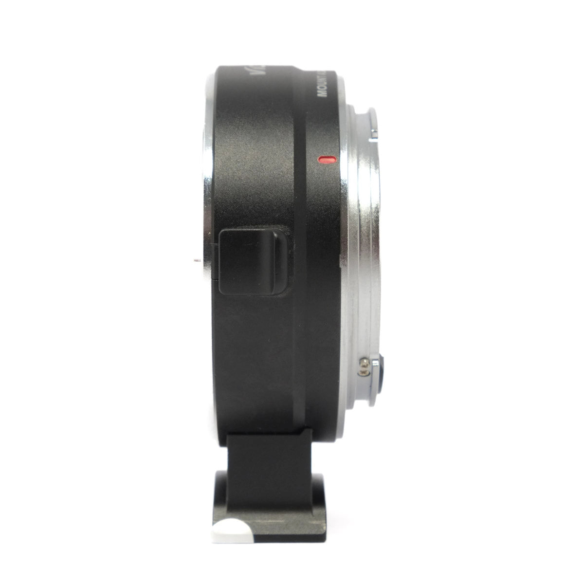 Camera lens adapter on a white background