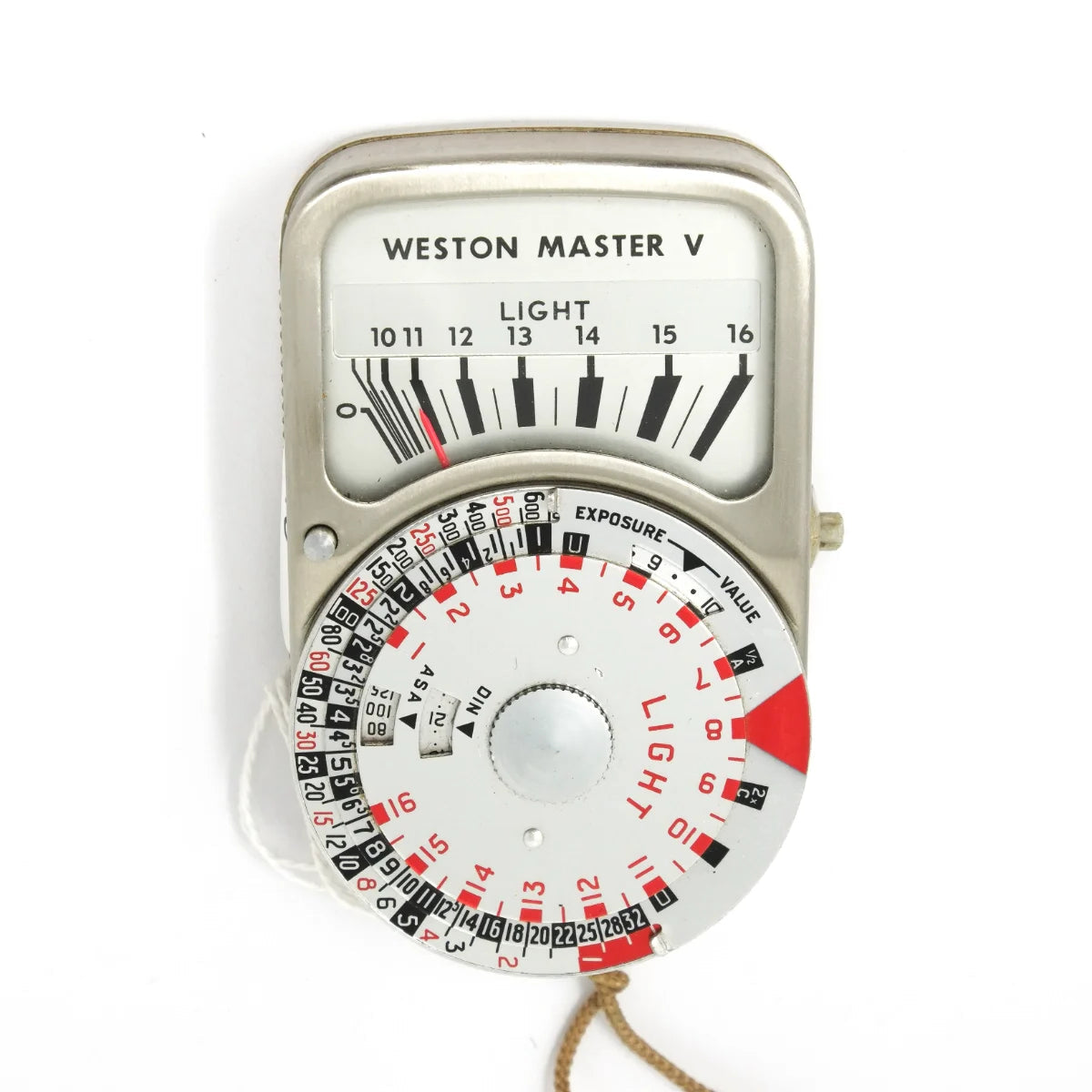 Used Weston Master V light meter with invercone and cases - front angle