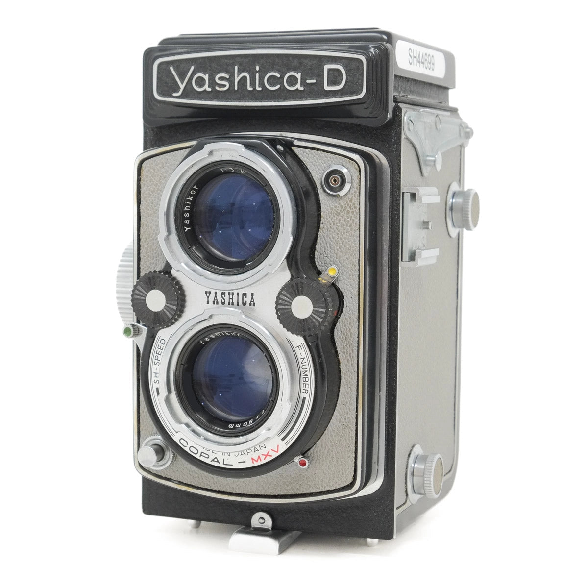 Yashica-D camera on a white background
