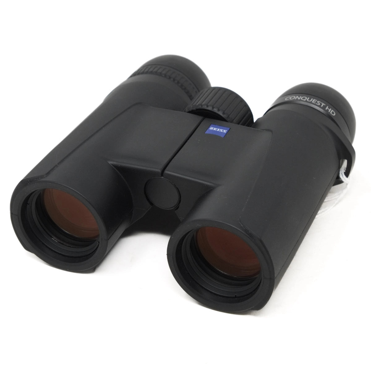 Black binoculars with Zeiss logo on a white background