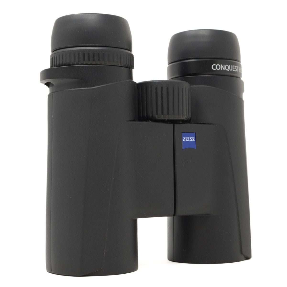 Black binoculars with Zeiss logo on a white background
