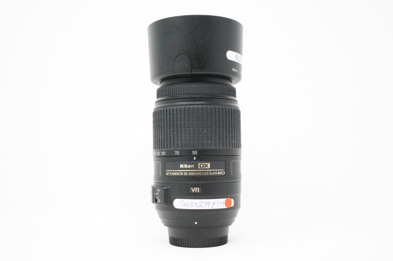 Used Nikon DX Nikkor AF-S 55-300mm F4.5-5.6G VR Lens (Hood SH39279)