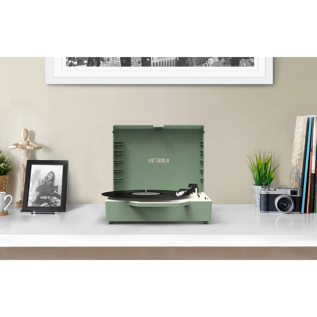 Victrola Re-Spin Sustainable Bluetooth Suitcase LP Record Player - Green