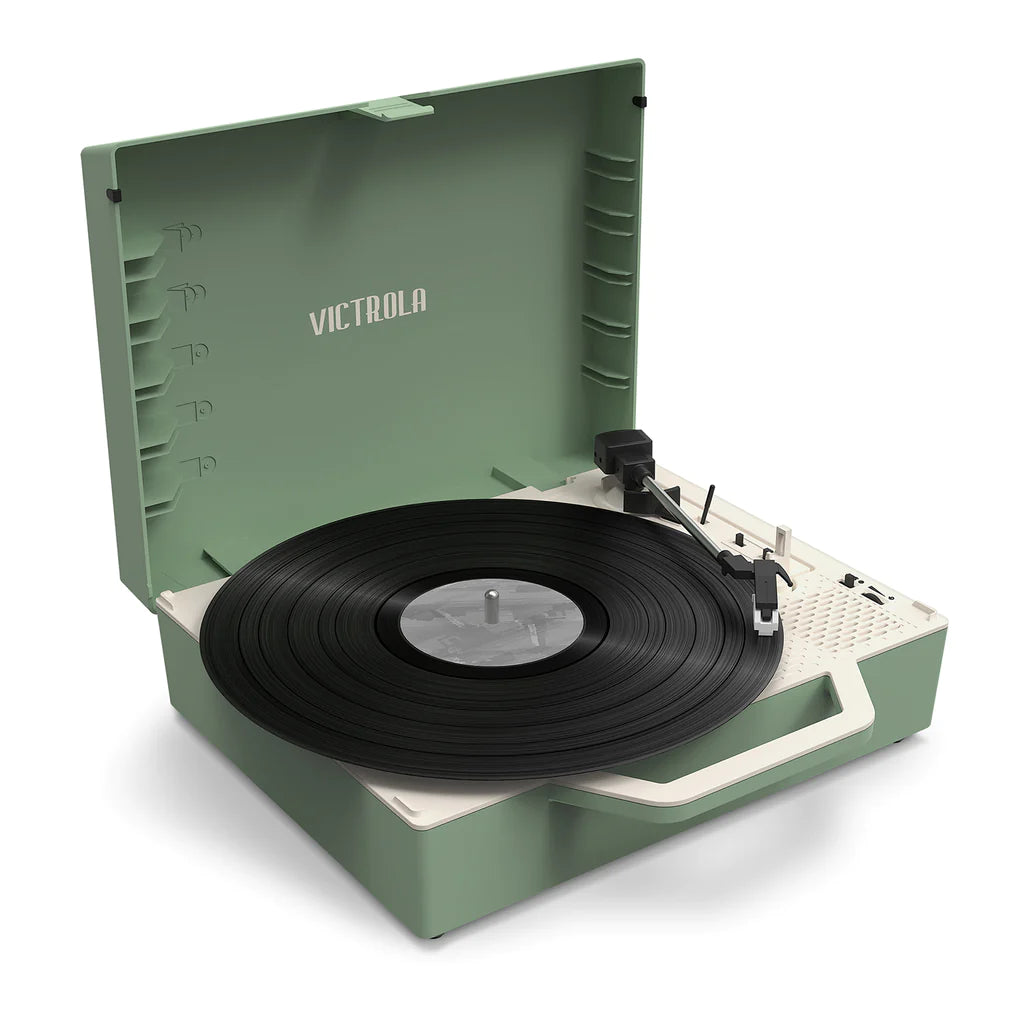 Victrola Re-Spin Sustainable Bluetooth Suitcase LP Record Player - Green