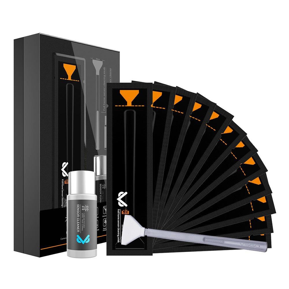 VSGO Full-Frame Sensor Cleaning Rod Kit front angle of contents