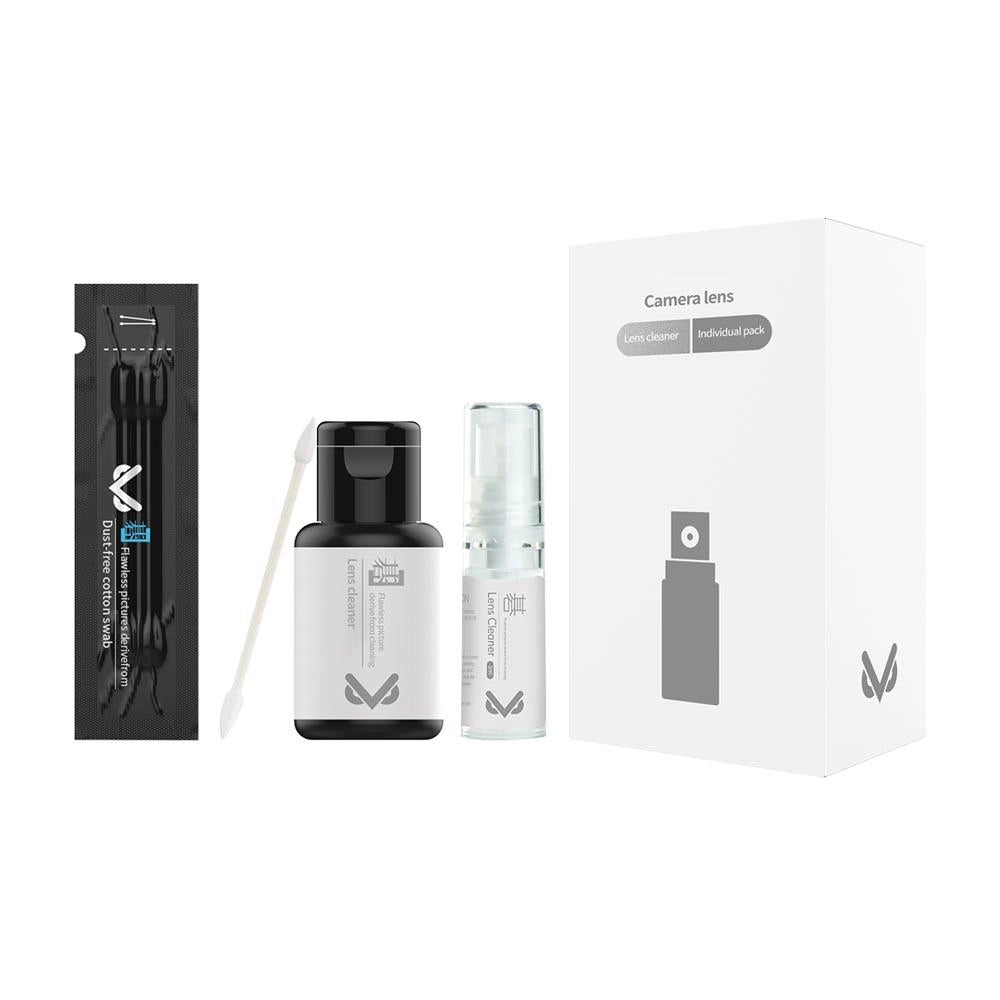 VSGO Lens Cleaning Kit front angle of box and contents 2