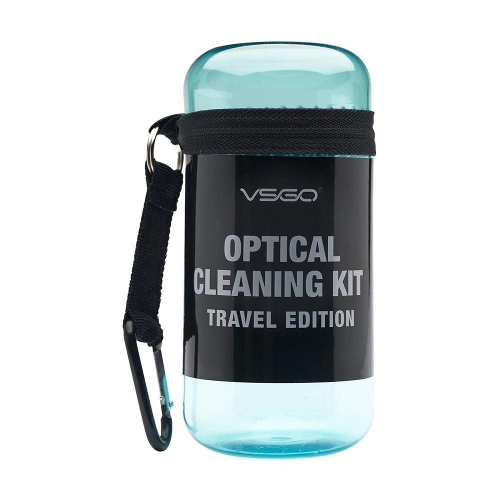 VSGO Optical cleaning kit travel edition-Blue front angle of case