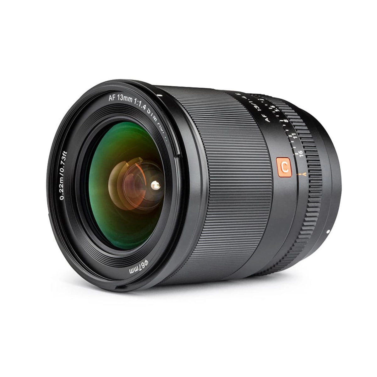 Viltrox 13mm F1.4 AF Sony E Mount Lens side angle