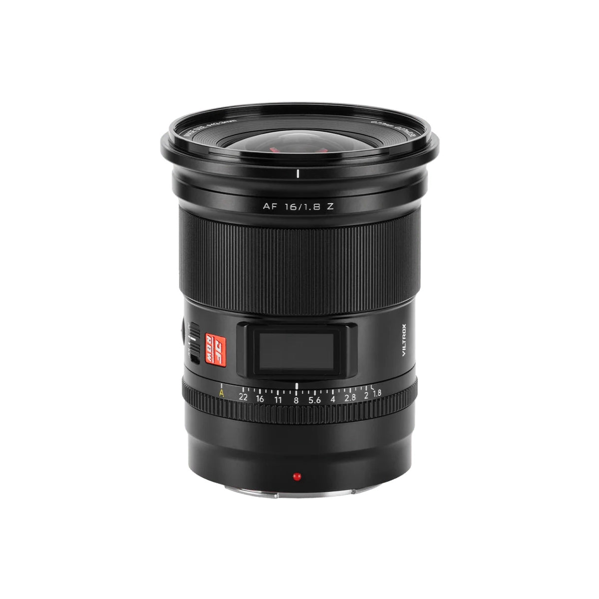 Viltrox 16mm f1.8 nikon z lens top angle