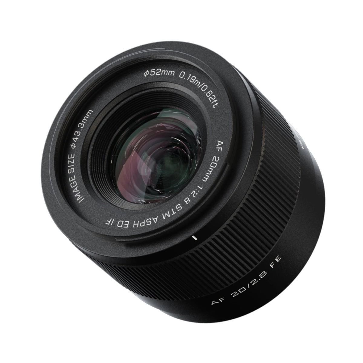 Viltrox AF 20mm F2.8 Full Frame Lens For Sony E-mount front angle 1