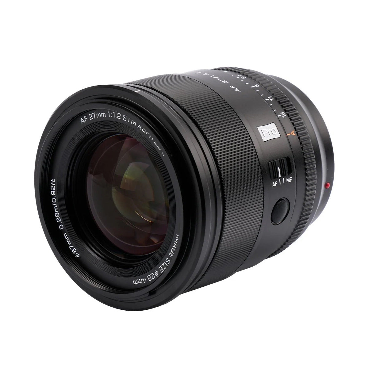 Viltrox AF 27mm F1.2 Lens - Nikon Z Mount front angle