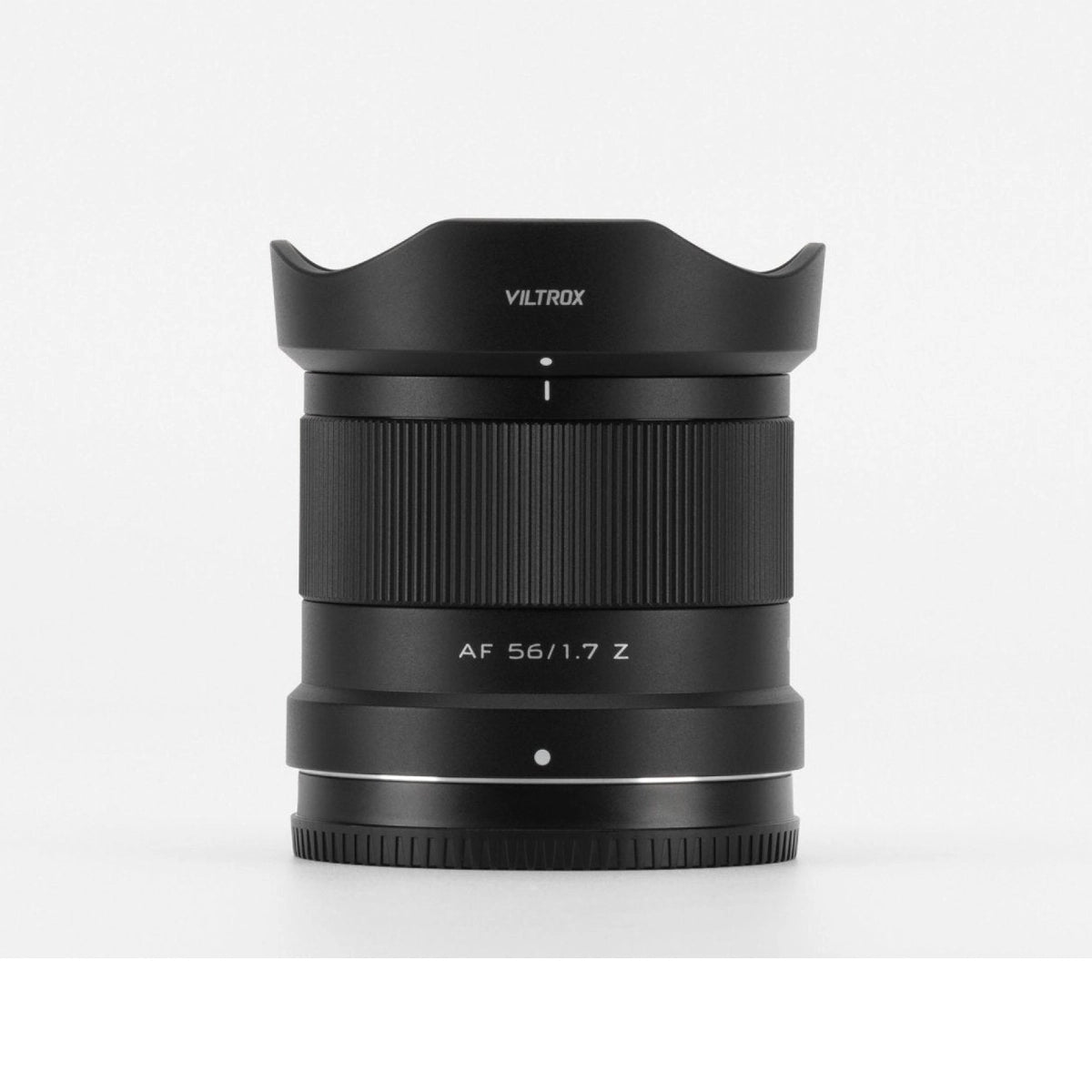 Viltrox AF 56mm F1.7 - Nikon Z Mount Lens top angle with lens hood