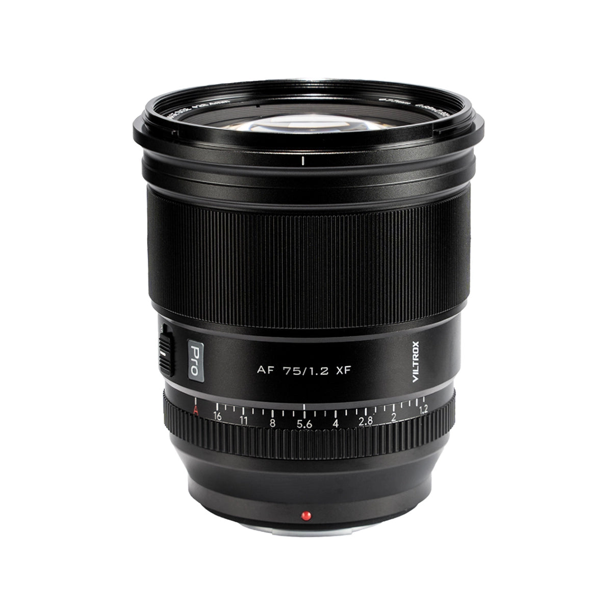 Viltrox AF 75mm F1.2 XF lens - Fujifilm top angle