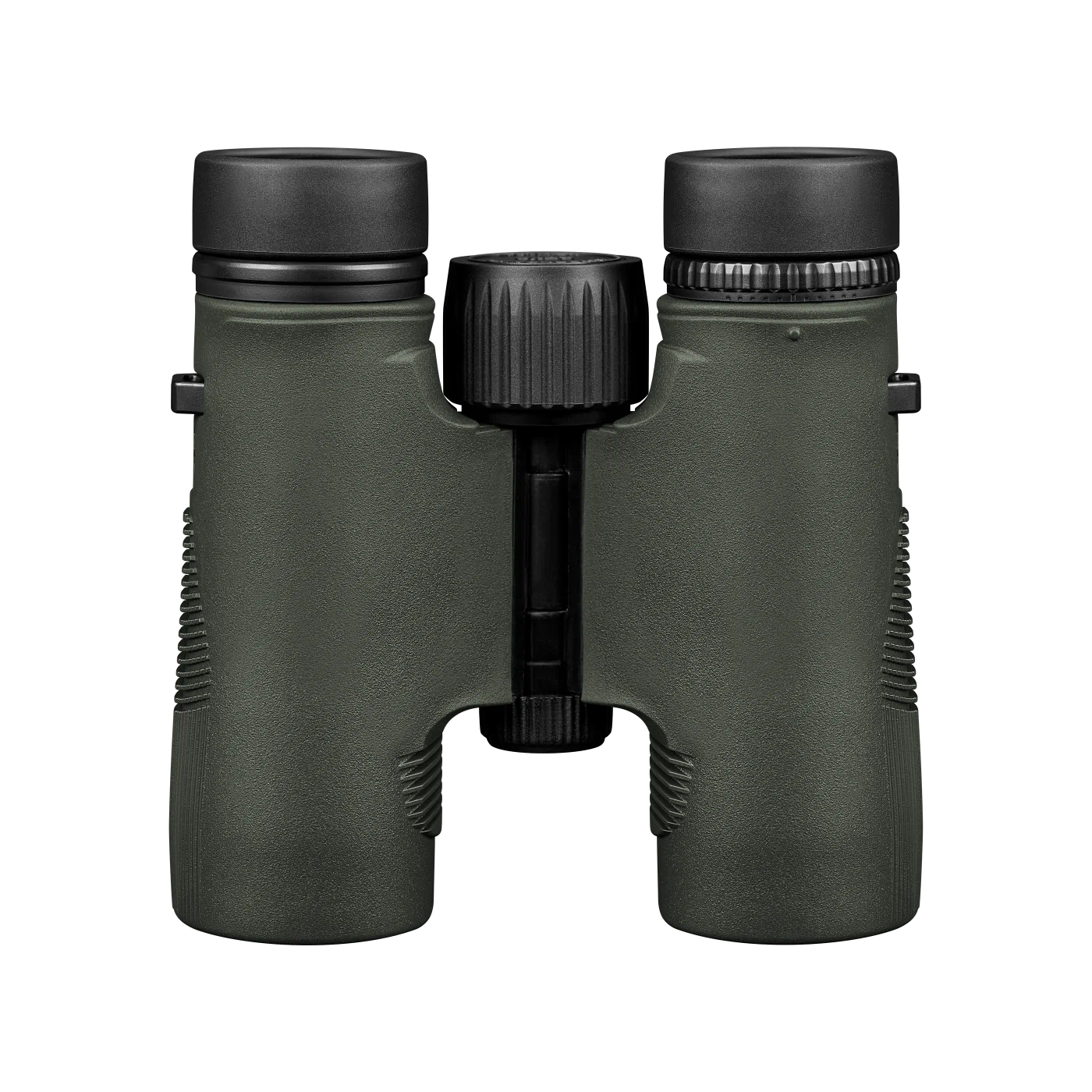A pair of Vortex binoculars in matte dark green with black eyecups and central focusing knob, shown against a plain white background.