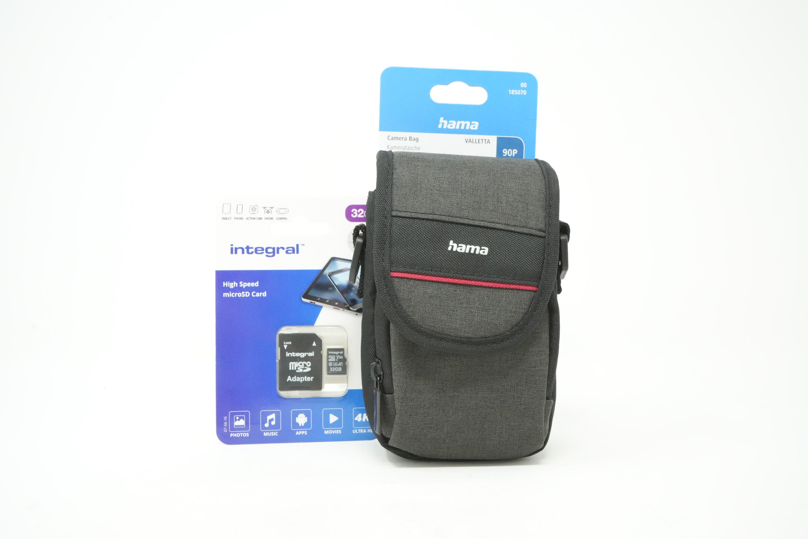 Compact Camera Bag & MicroSD Memory Card Bundle