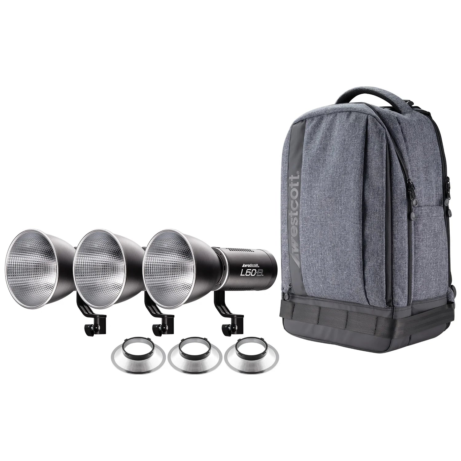 Westcott L60-B Bi-Color COB LED 3-Light Backpack Kit (4933)