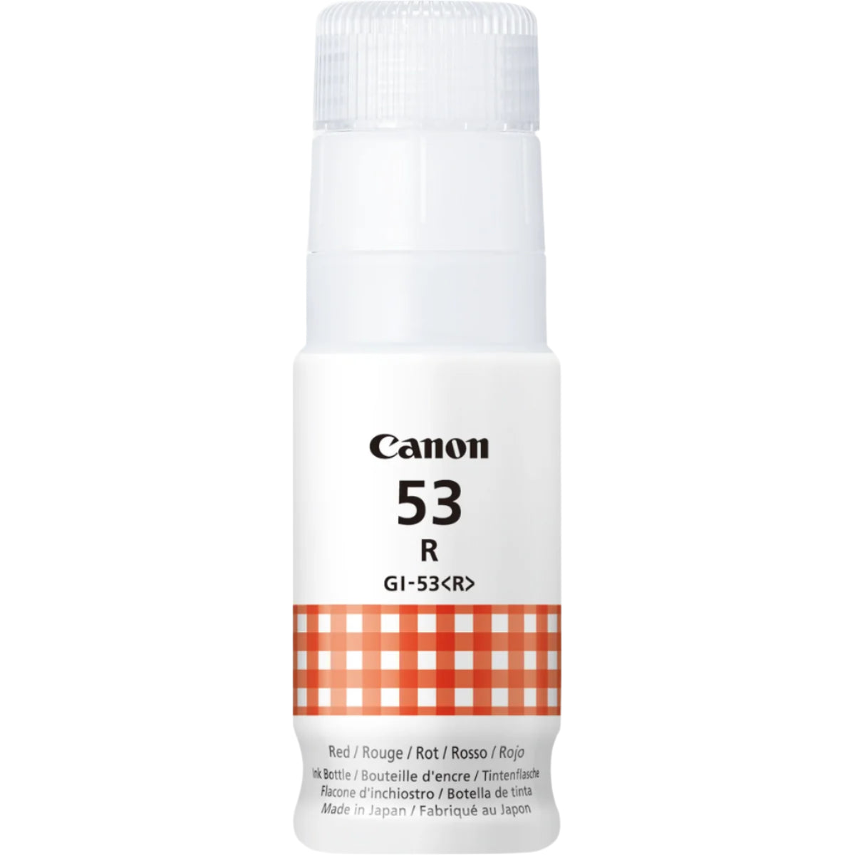 product image of a canon gi-53 ink bottle on a white background
