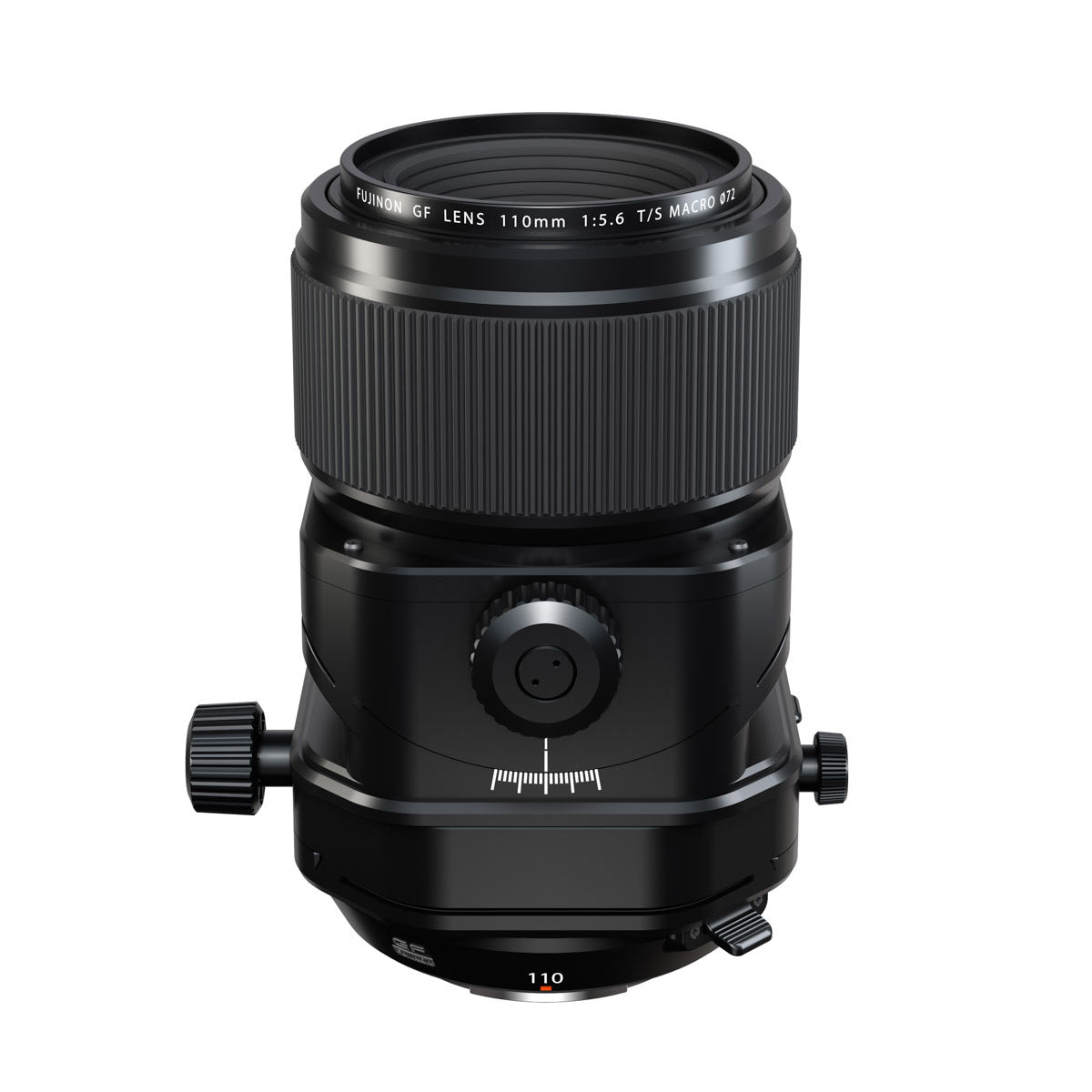Fujifilm GF 110mm F5.6 T/S Tilt Shift Macro Lens product photo top angle