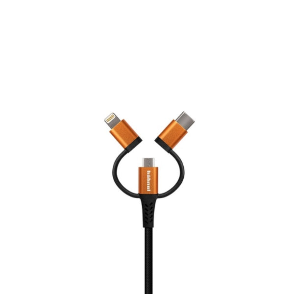 Hahnel 3-in-1 Tough Lightning/Micro USB/USB-C Cable