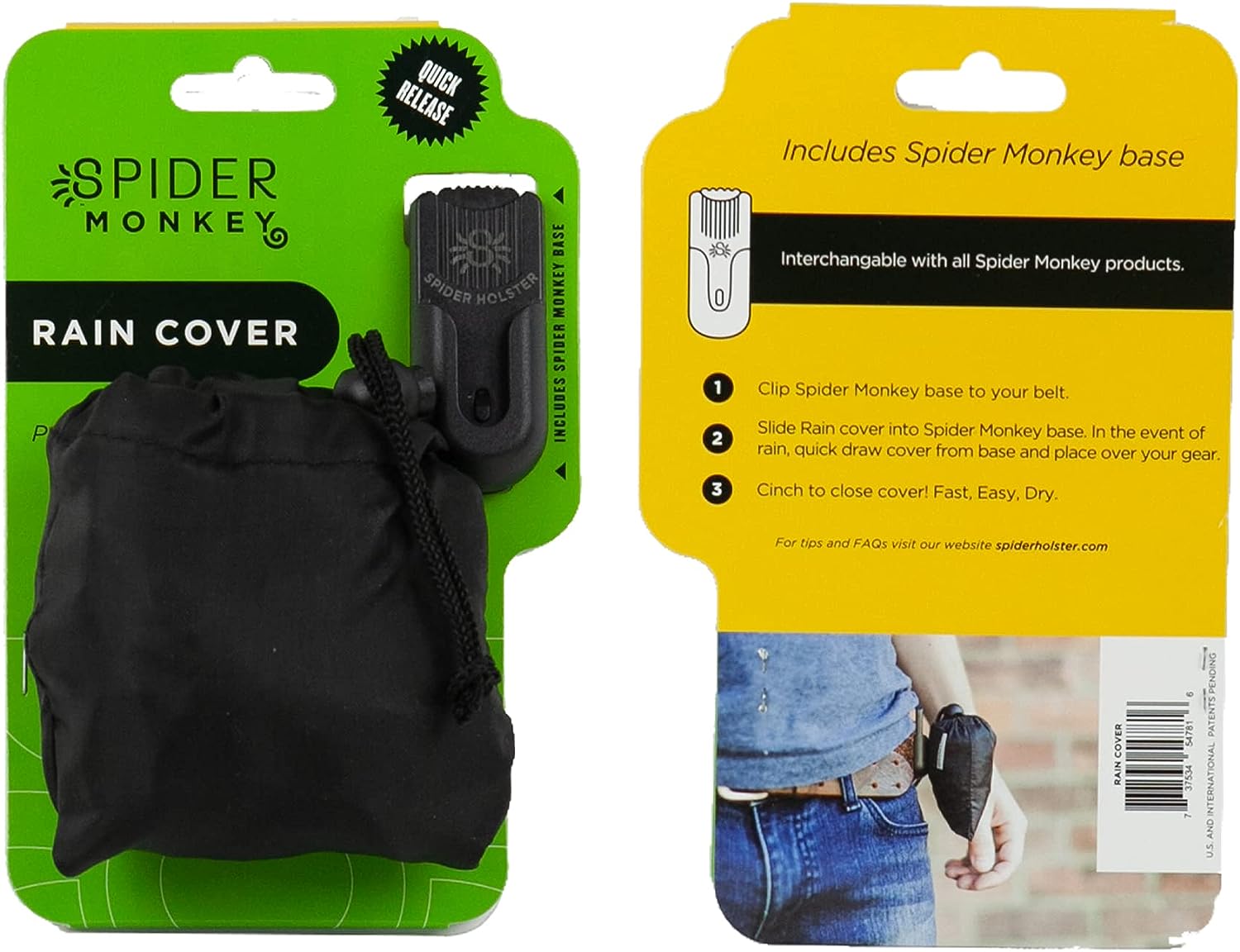 SpiderMonkey Large Rain Cover + Base Clip