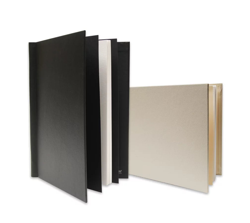 Permajet Black Leather Look - 15mm Spine - Landscape