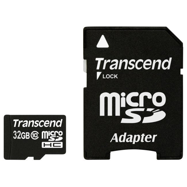 Transcend 32GB microSDHC Class 10 + SD-Adapter