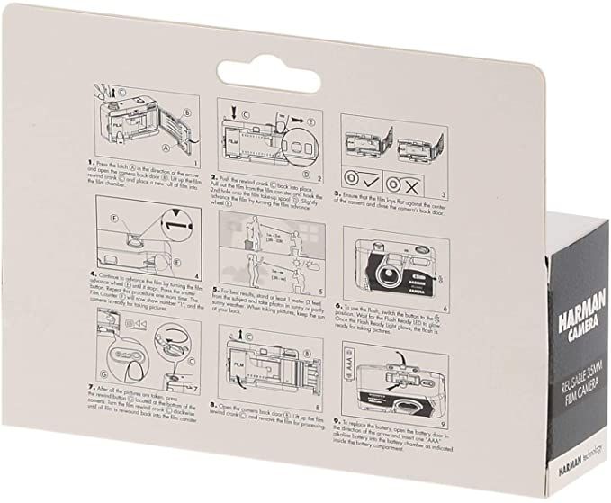 Ilford Harman Re-useable 35mm Camera Kit Inc 2 Kentmere 400 36exp