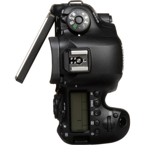 Canon EOS 6D Mark II DSLR Camera Body - Product Photo 11 - Top down view of the camera with the screen partially extened
