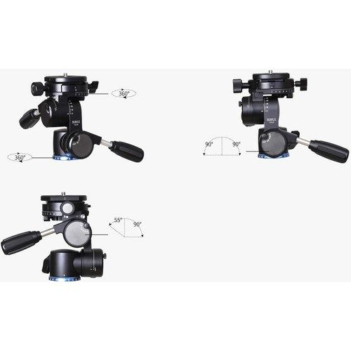Sirui Four-Way Tripod Head with Panoramic Rotation - Arca-Type Compatible FD-01