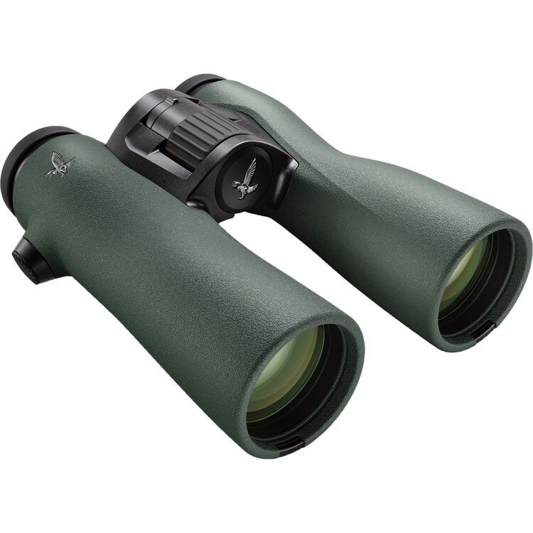 Swarovski NL Pure 10x42 Binoculars - Green - Product Photo 2 - Top down view of the binoculars with optical points showing