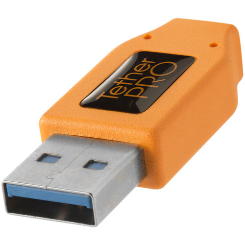 TetherPro USB 3.0 to USB Female Active Extension, 16' (5m), High-Visibility Orange