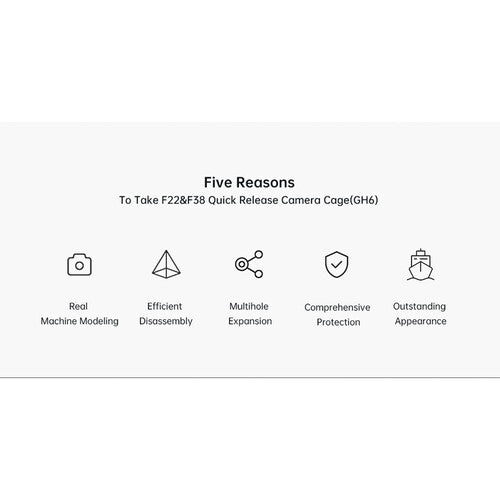 Falcam F22&F38 Quick Release Cage for Panasonic Lumix GH6 Camera