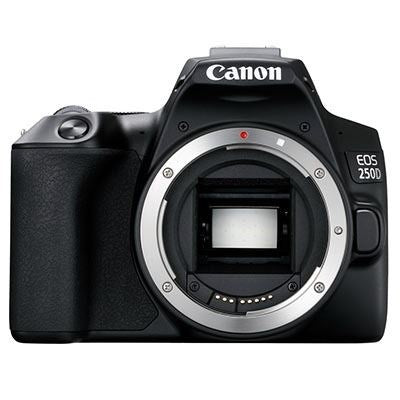 Canon EOS 250D Digital SLR Camera Body - Product Photo 1 - Front view with the internal components and sensorshowing