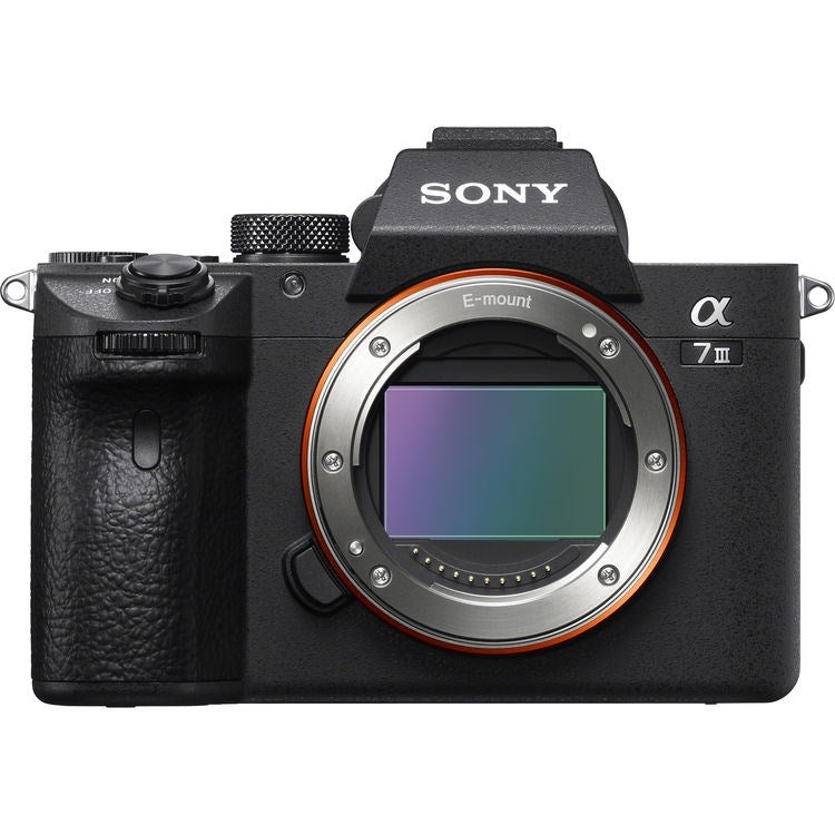 Sony Alpha a7 III Mirrorless Camera - Body only - Product Photo 1 - Front view of the camera body with the internal components and sensor visible