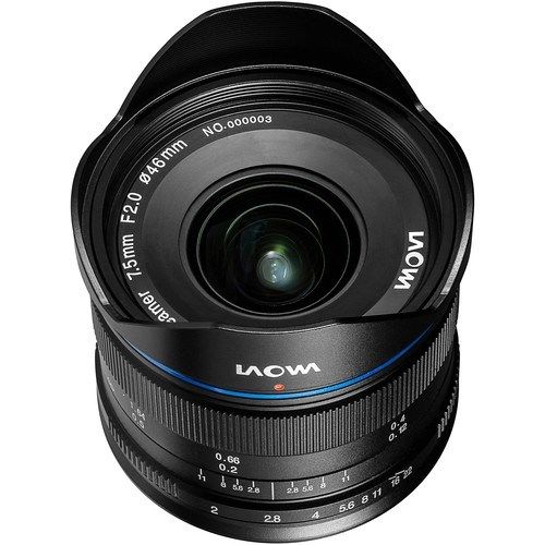 Laowa 7.5mm f2 MFT Lens - Micro Four Thirds MFT - Black