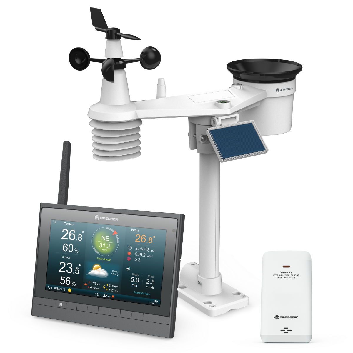 Product Image of BRESSER MeteoChamp 7-in-1 HD Wi-Fi weather centre
