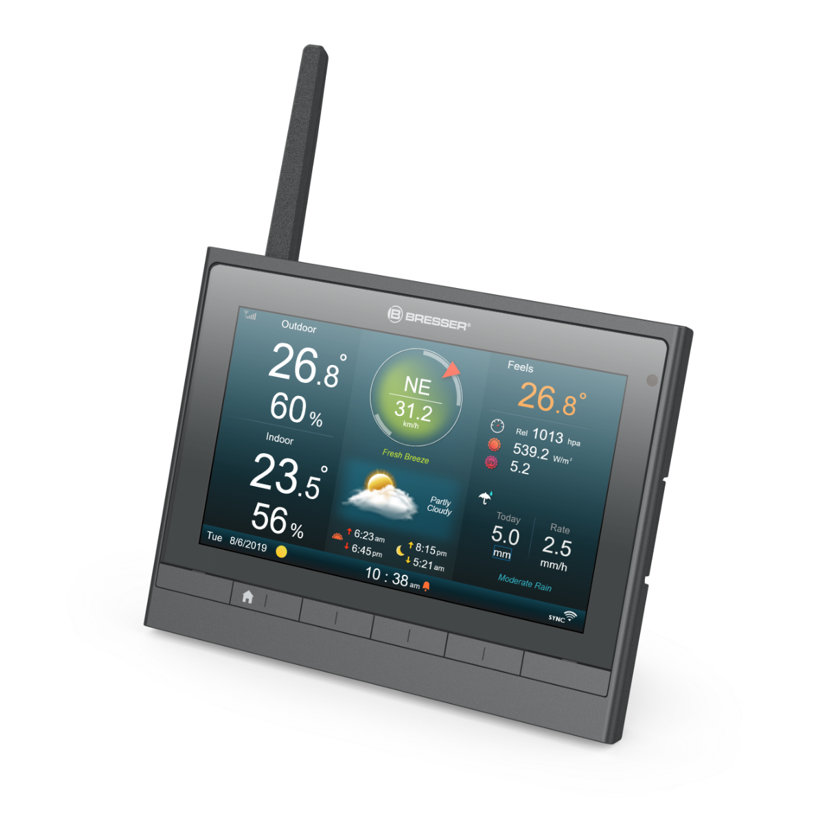 BRESSER MeteoChamp 7-in-1 HD Wi-Fi weather centre